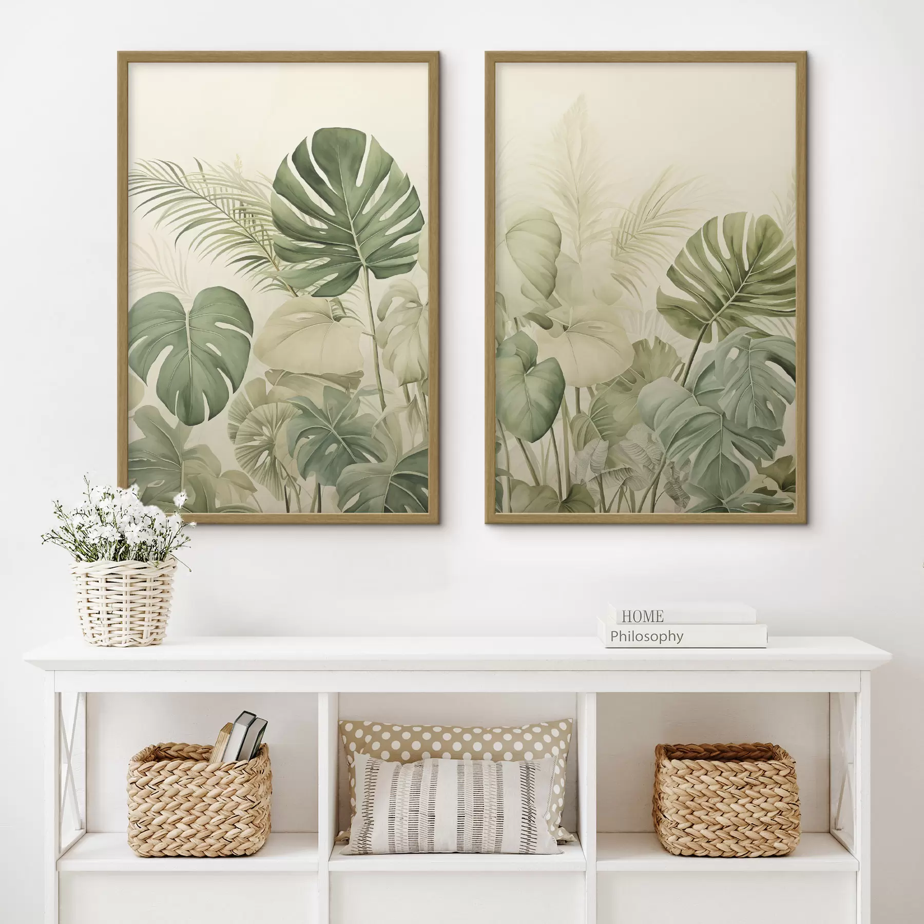 Papier peint Variété de feuilles tropicales d00669