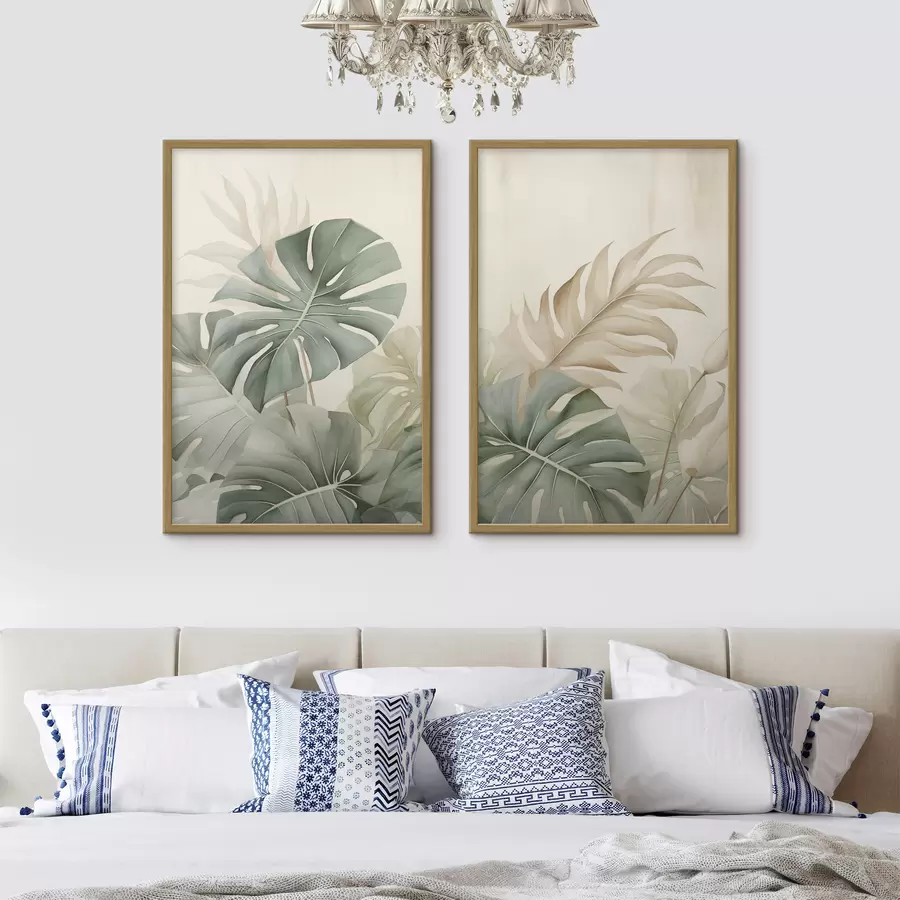 Papier peint Feuilles tropicales d00670