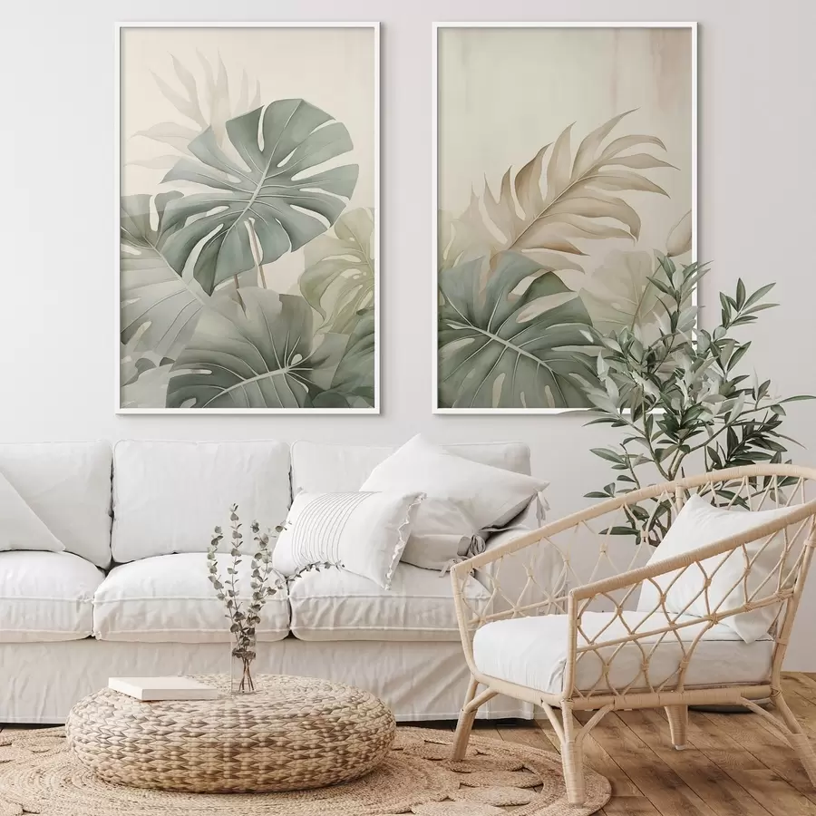 Papier peint Feuilles tropicales d00670