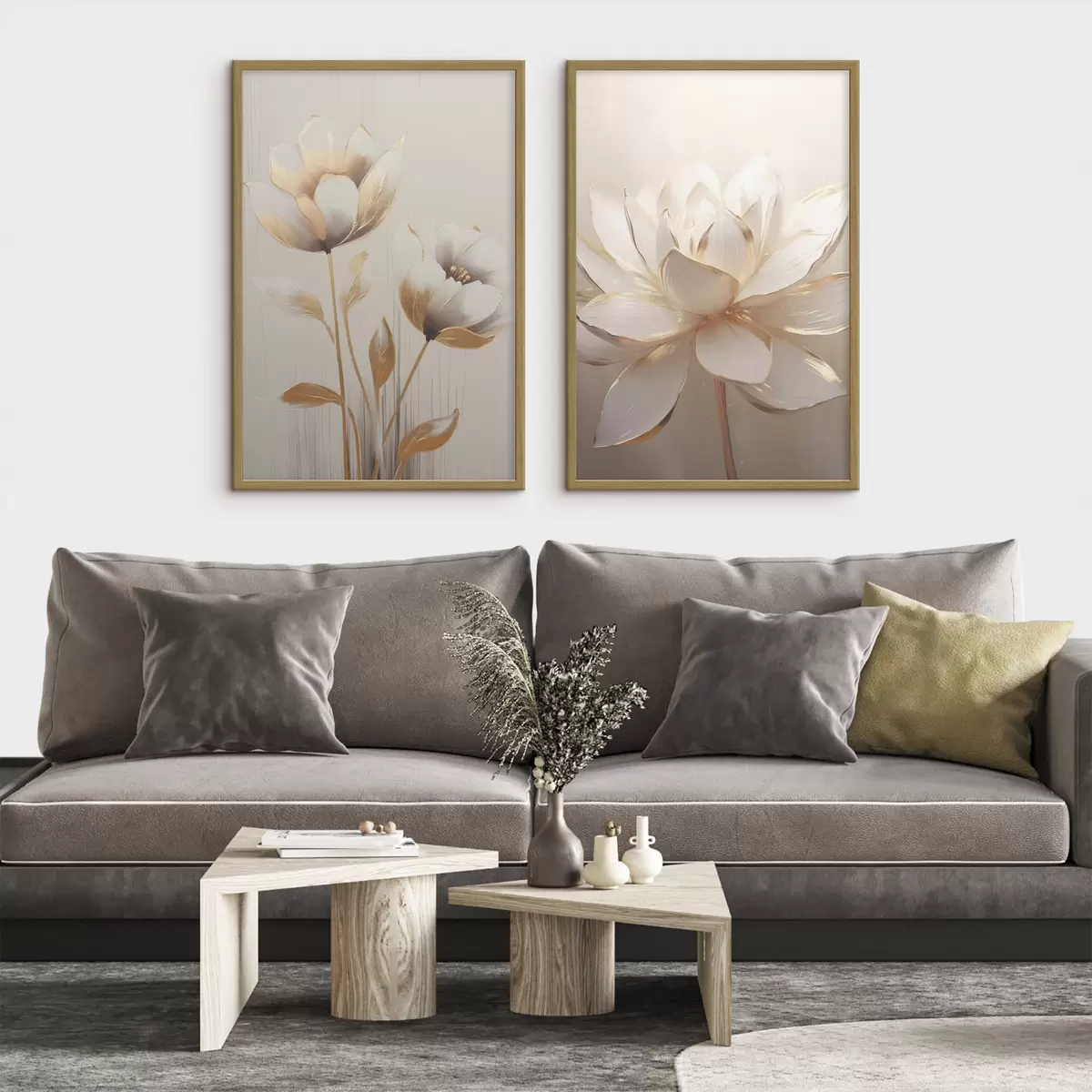 Poster Duo de fleurs et lotus d00682
