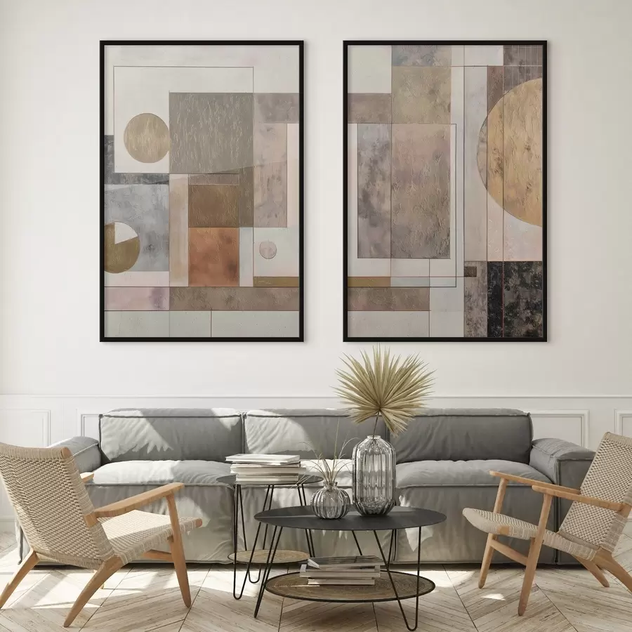 Papier peint géométrie abstraite moderne d00738