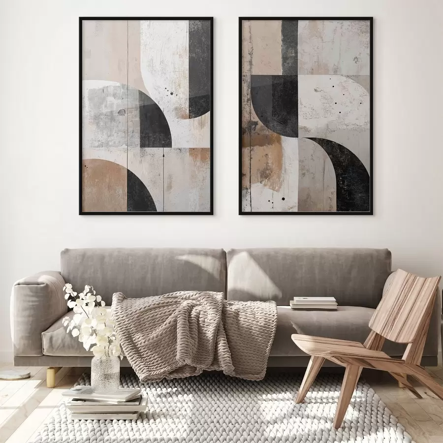 Papier peint Duo de courbes géométriques d00750