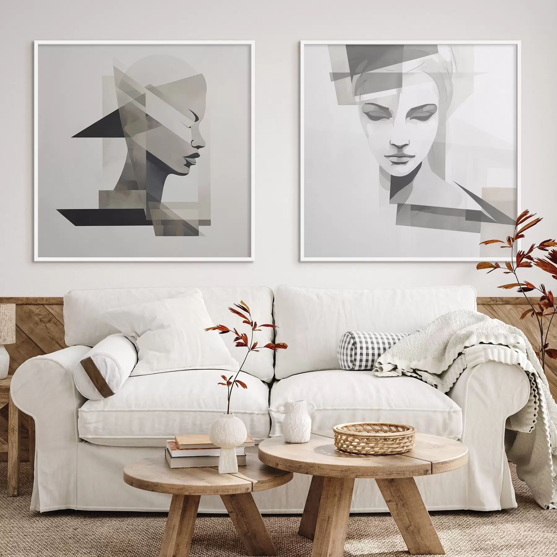 Papier peint Visage et rêverie d00753