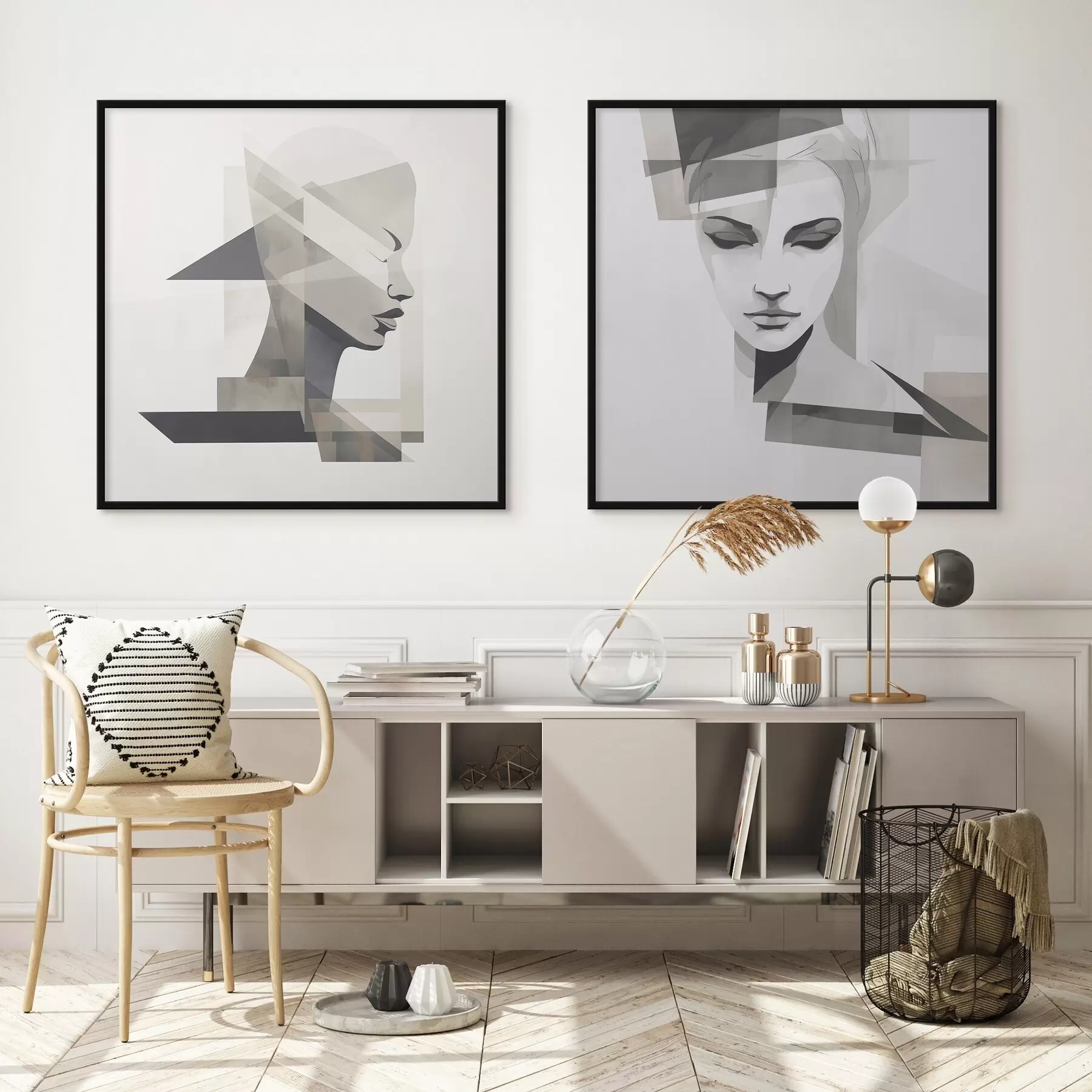 Papier peint Portrait abstrait d00753