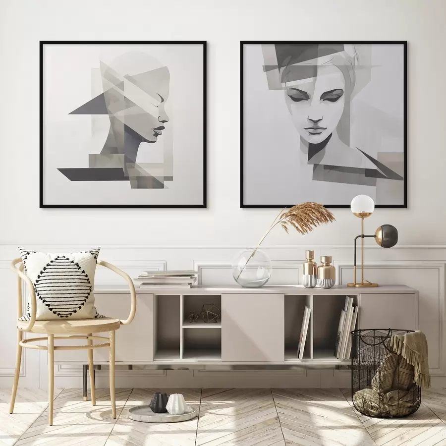 Papier peint Portrait abstrait d00753