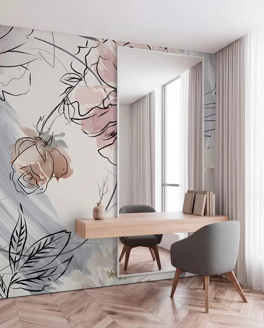 Papier peint Fleurs aquarelles u71515