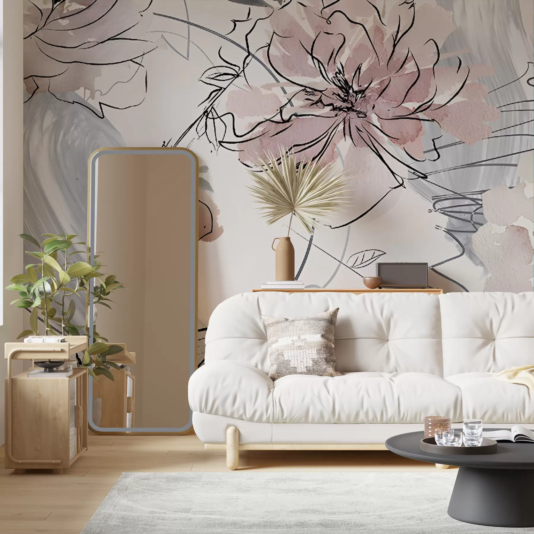 Papier peint Fleurs aquarelles u71515
