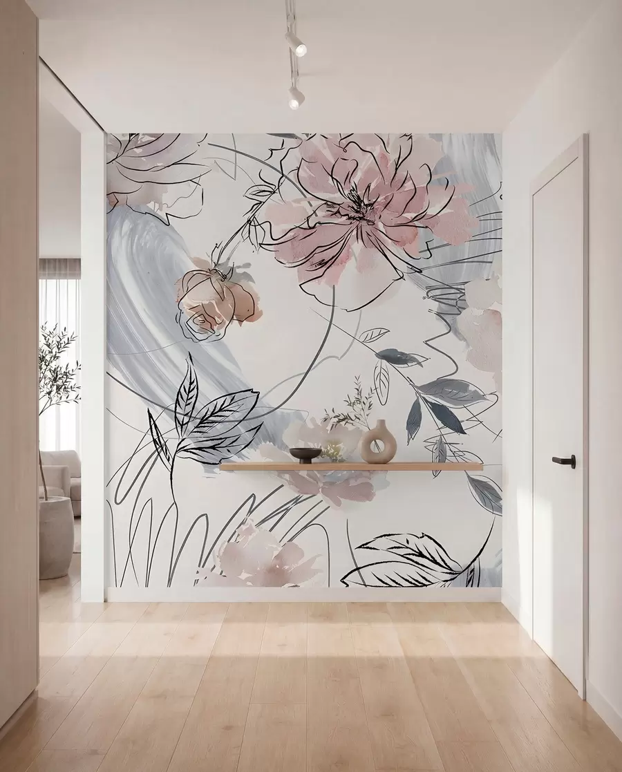 Papier peint Fleurs aquarelles u71515