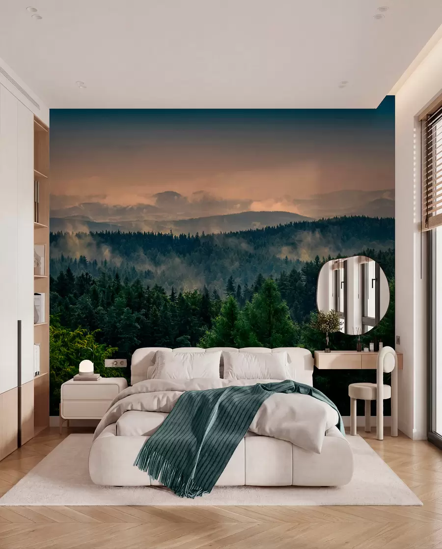 Papier peint Arbres d'arbres dans le brouillard u72174