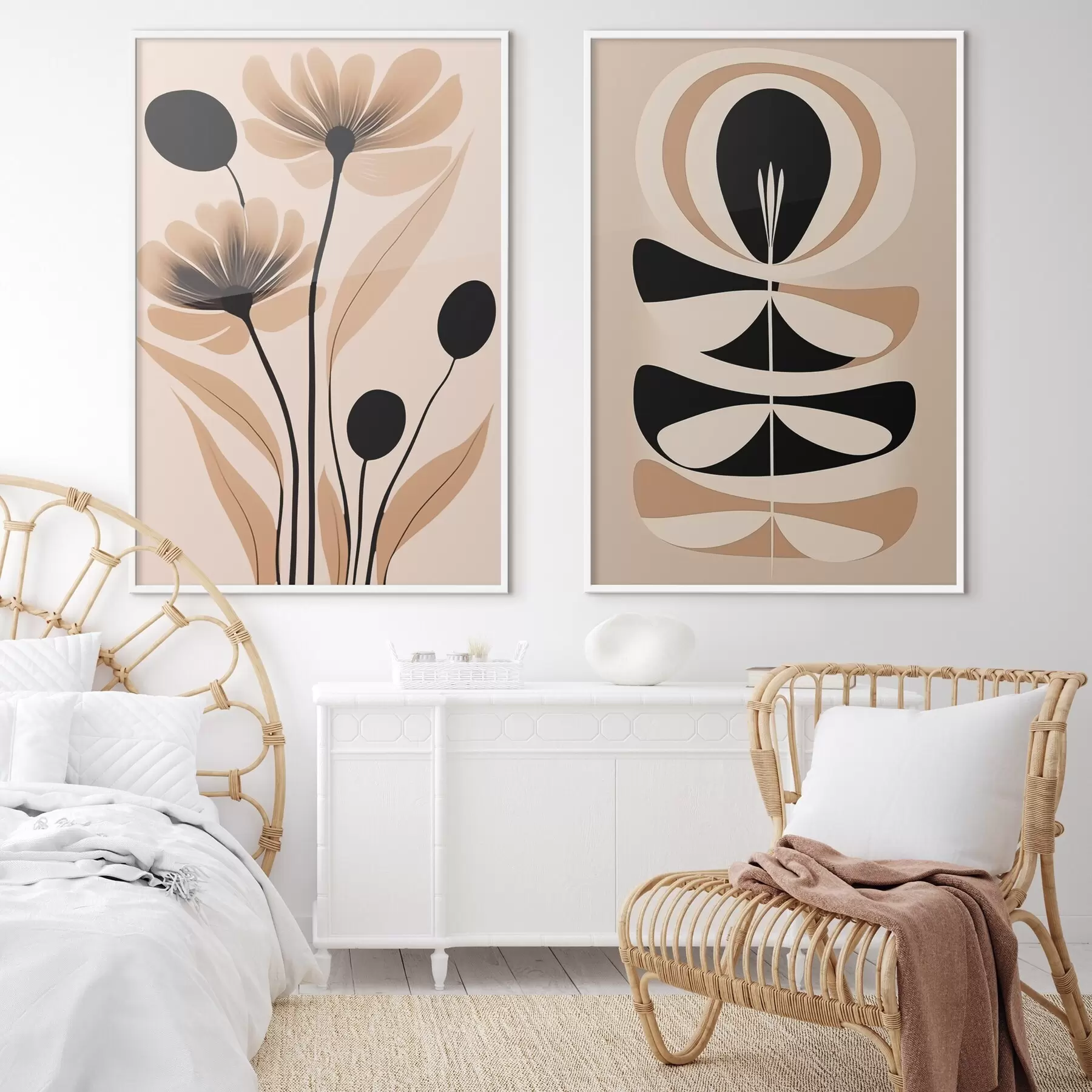 Papier peint Fleurs abstraites d00773