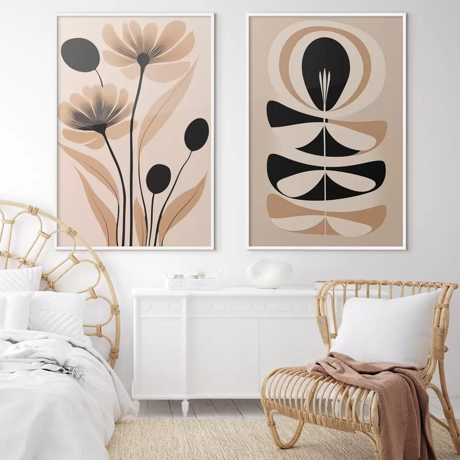 Papier peint Fleurs abstraites d00773