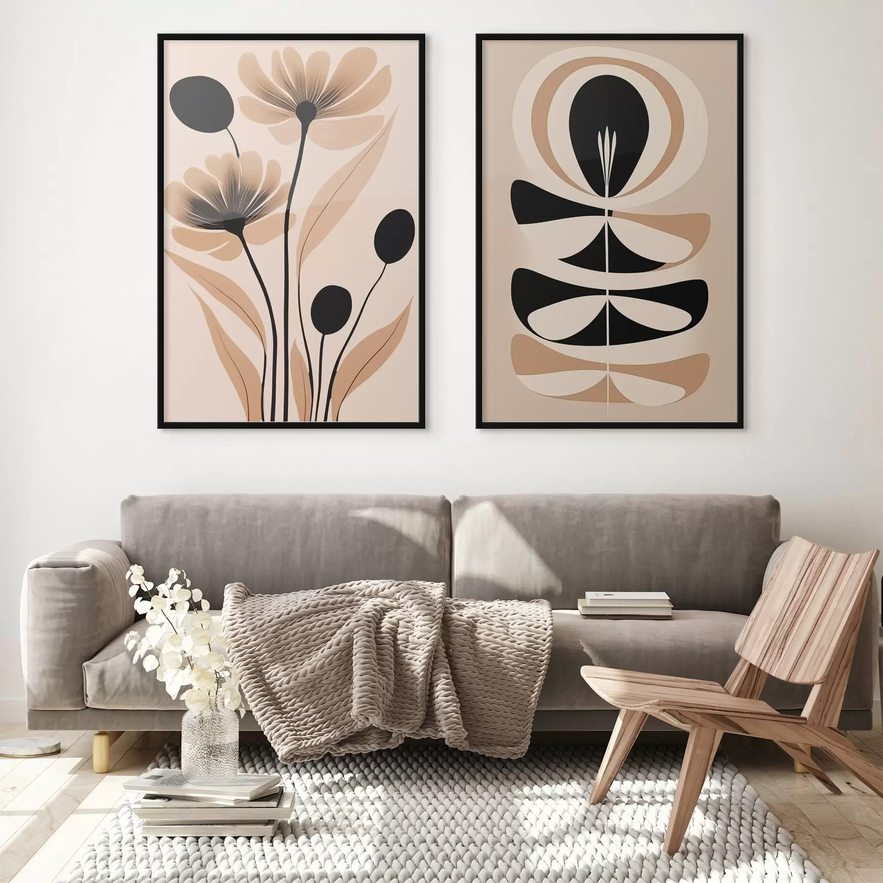 Papier peint Fleurs abstraites d00773