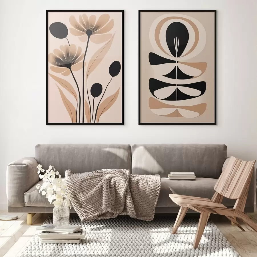Papier peint Fleurs abstraites d00773