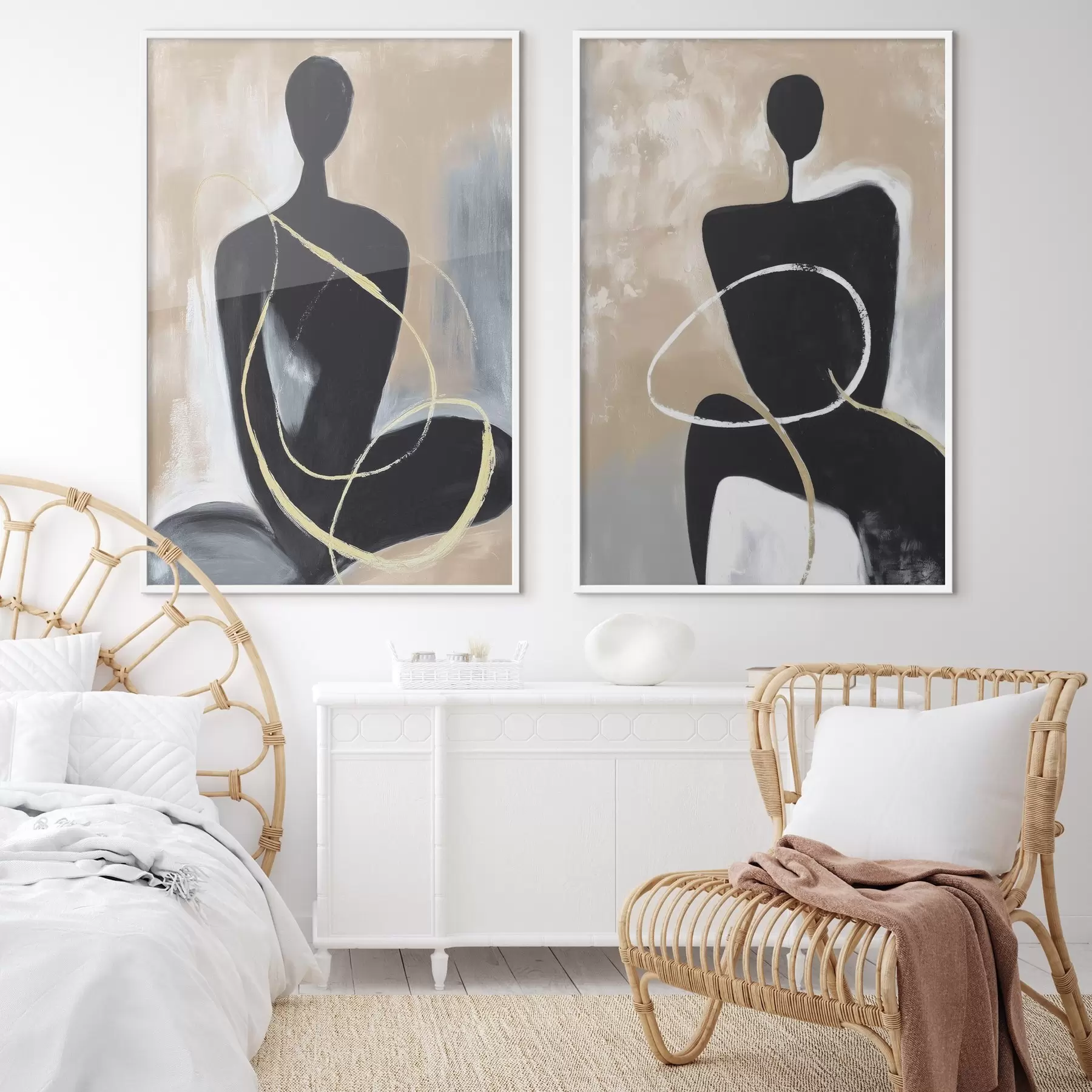 Papier peint Silhouettes abstraites d00719