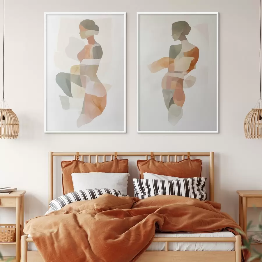 Papier peint Silhouettes féminines abstraites d00788