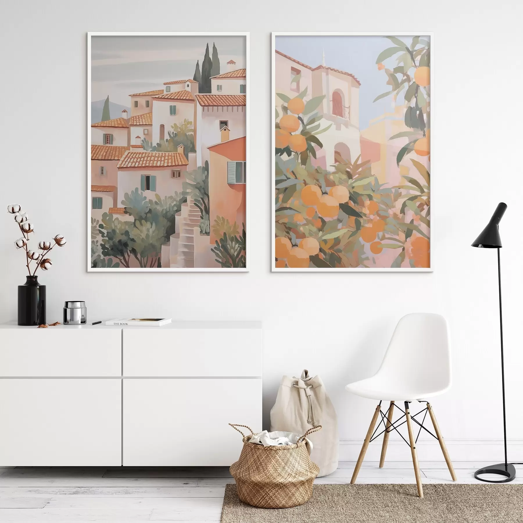 Papier peint Maisons au milieu du jardin d00791