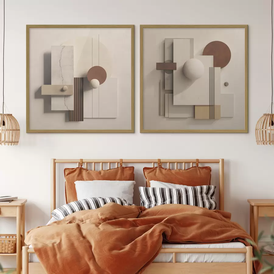 Papier peint Géométrie et abstraction dans le style minimaliste d00743