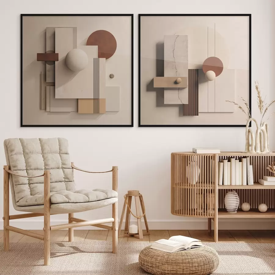 Papier peint Géométrie et abstraction dans le style minimaliste d00743