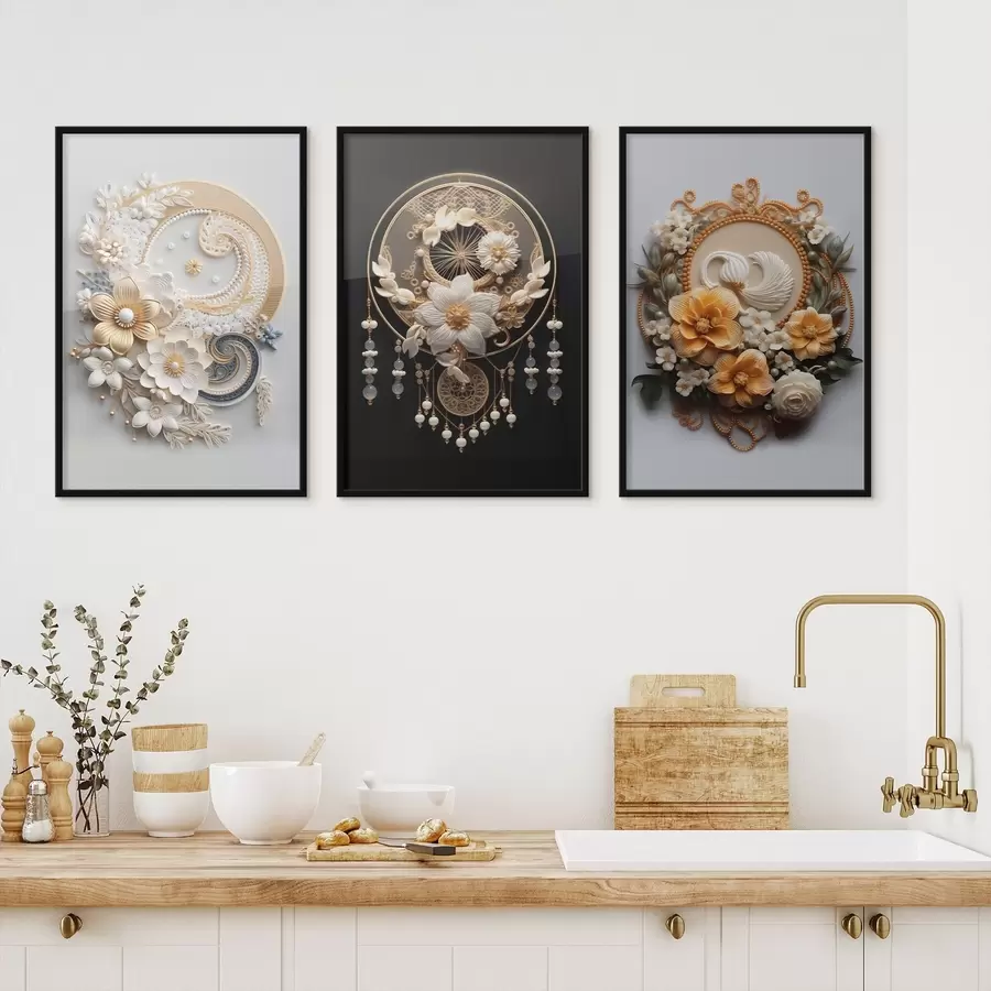 Papier peint Compositions abstraites de fleurs d00561