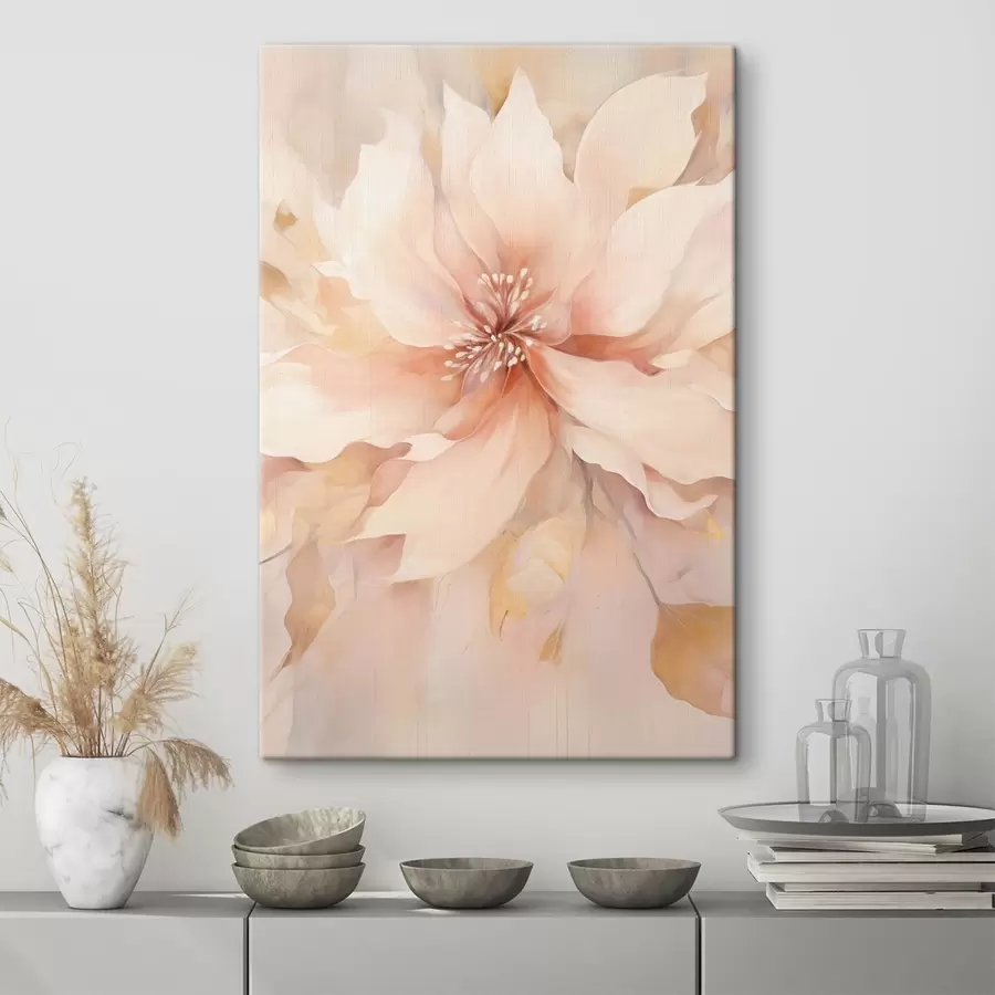 Tableau Grande fleur abstraite s47444