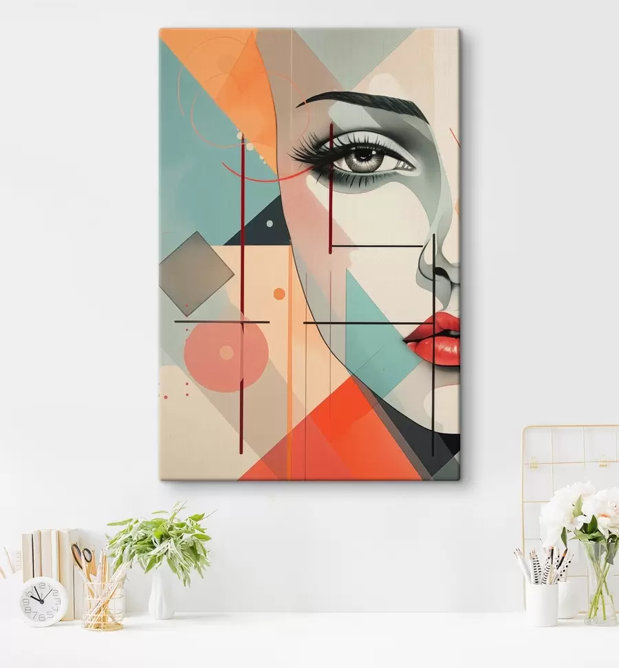 Tableau Personnes, visage, géométrie s47447