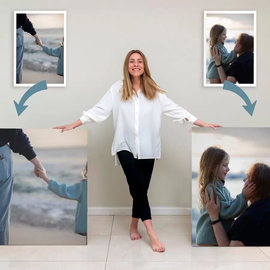 Tableau Portrait de famille à partir d'une photo sur commande s47156