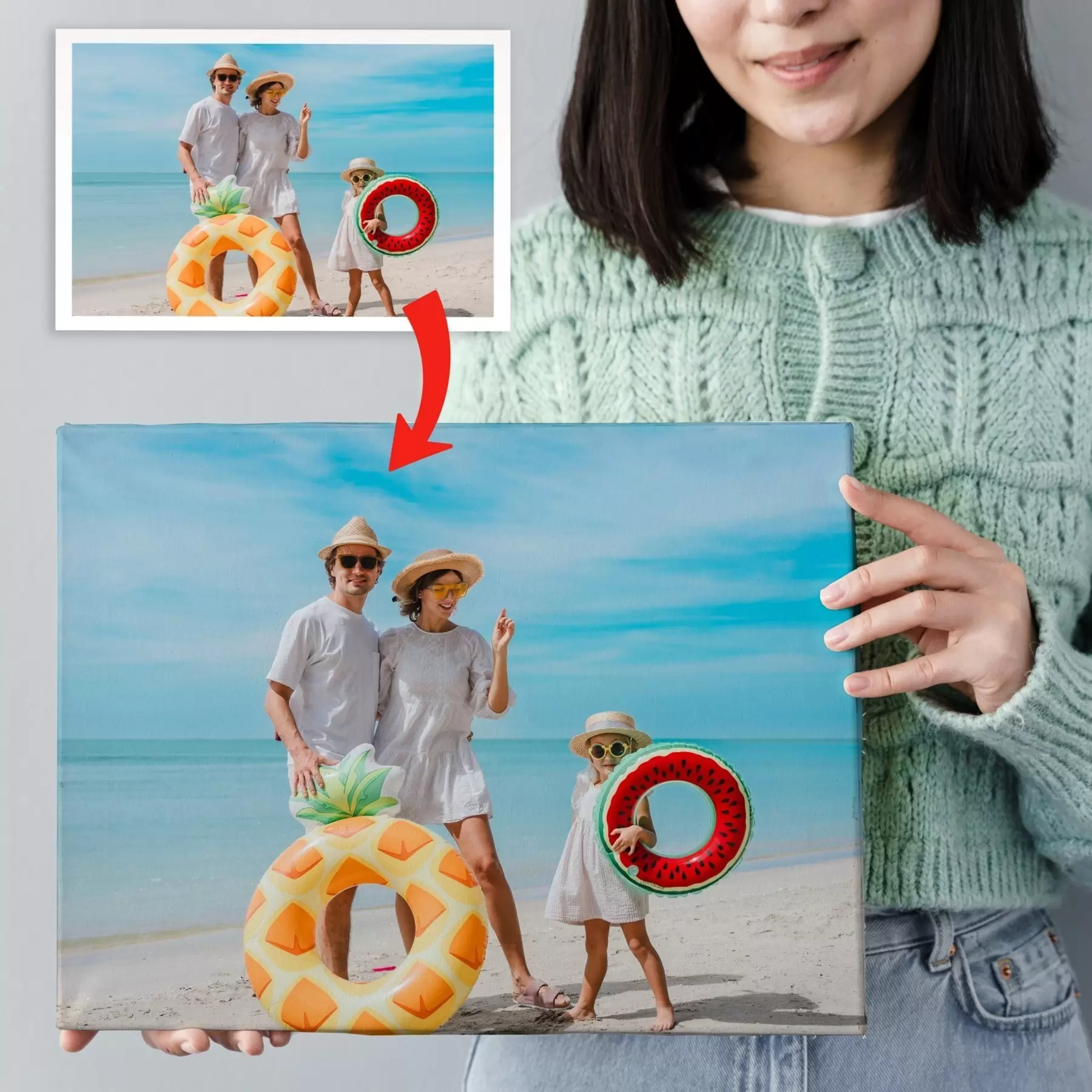 Tableau Imprimer une photo de famille sur toile s47190