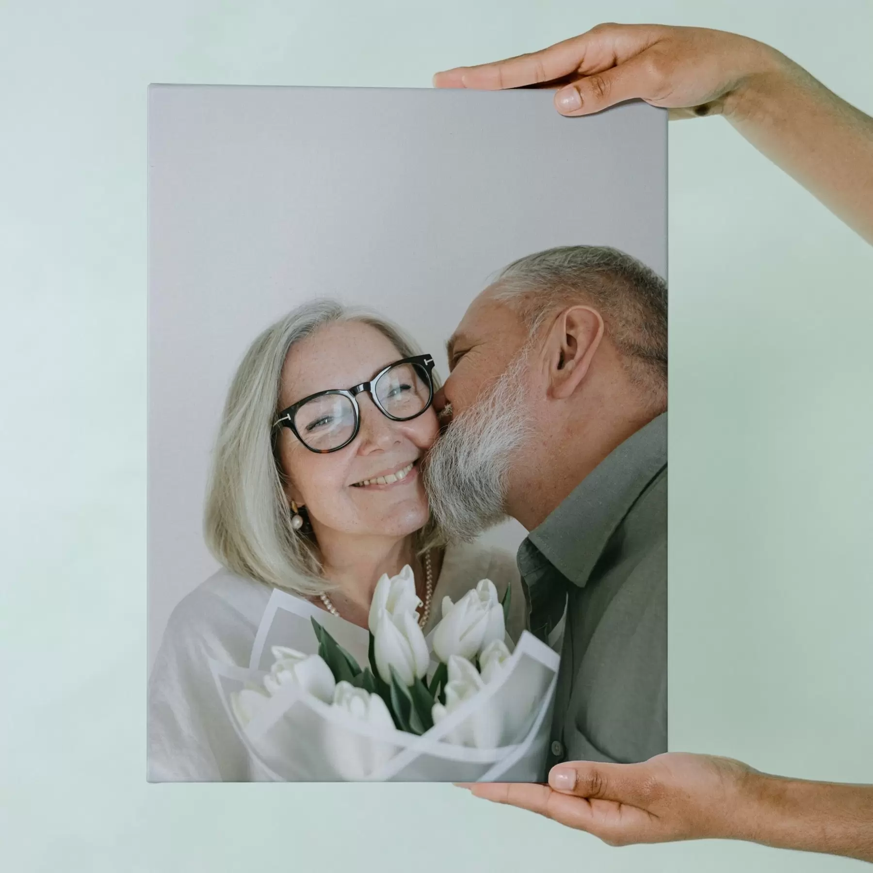 Tableau Cadeau pour un couple basé sur une photo sur toile s47197