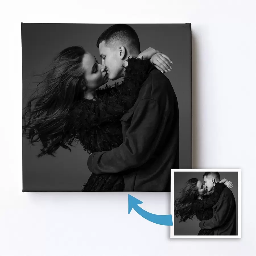 Tableau Cadeau romantique pour un couple basé sur une photo s47206