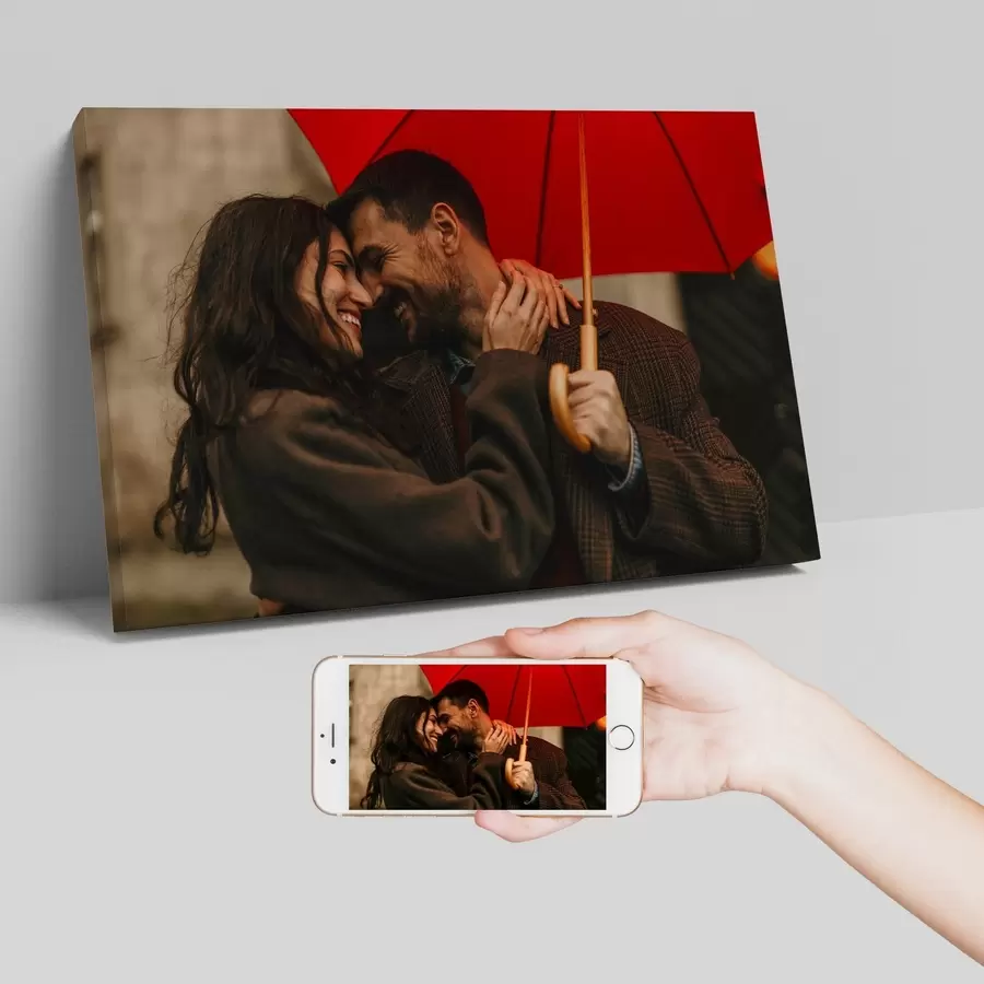 Tableau Cadeau romantique pour un couple basé sur une photo s47208