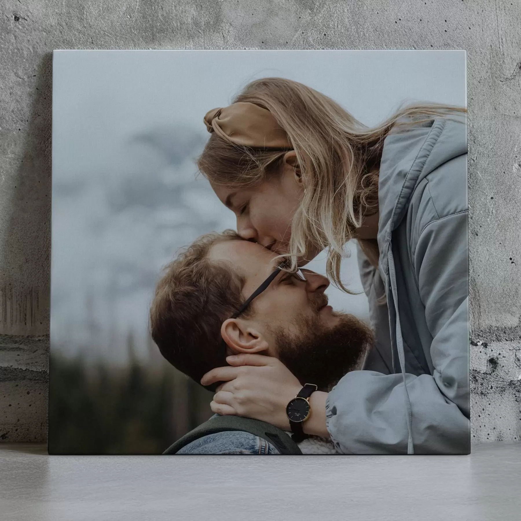 Tableau Cadeau pour un couple basé sur une photo sur toile s47215