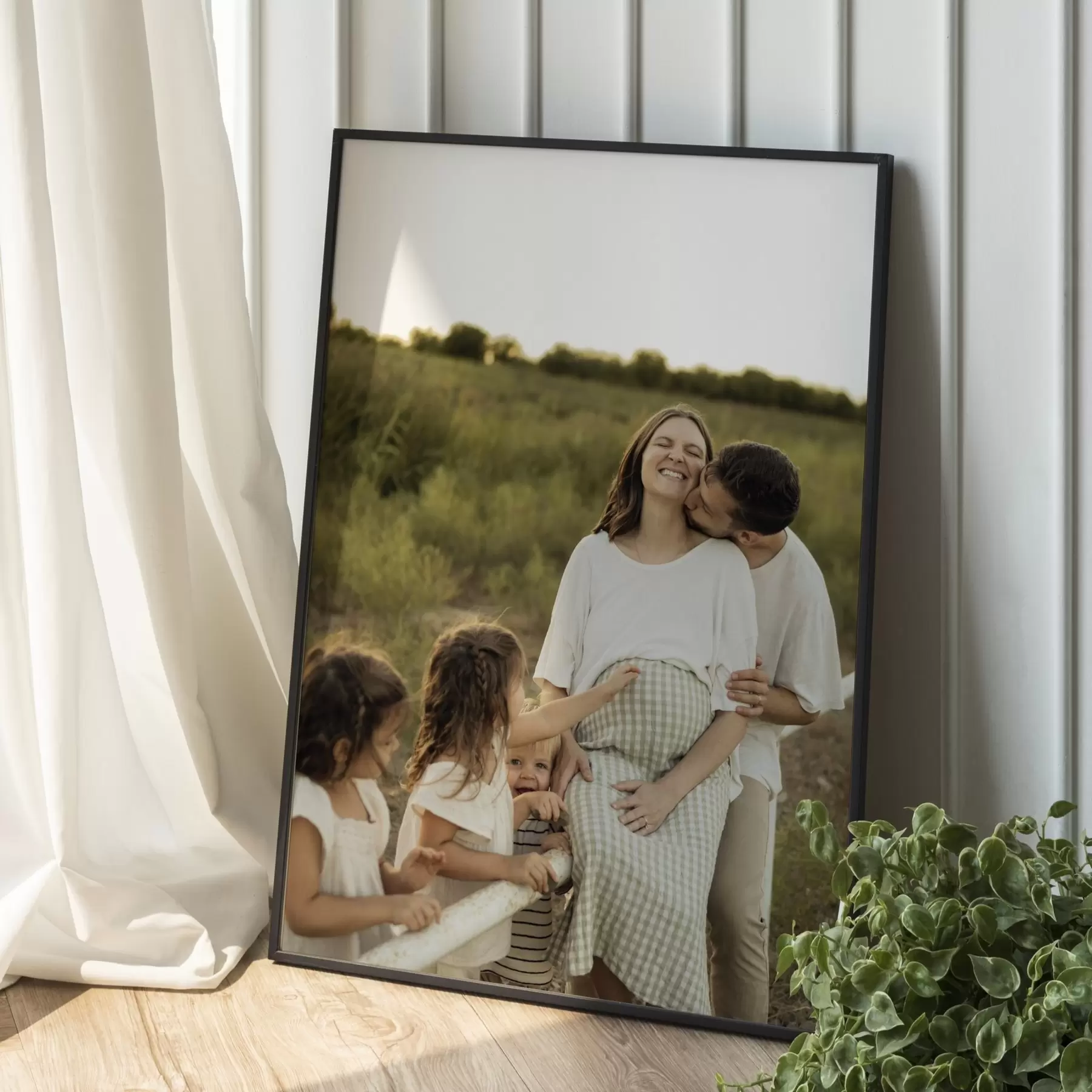 Tableau Portrait de famille à partir d'une photo sur commande s47217