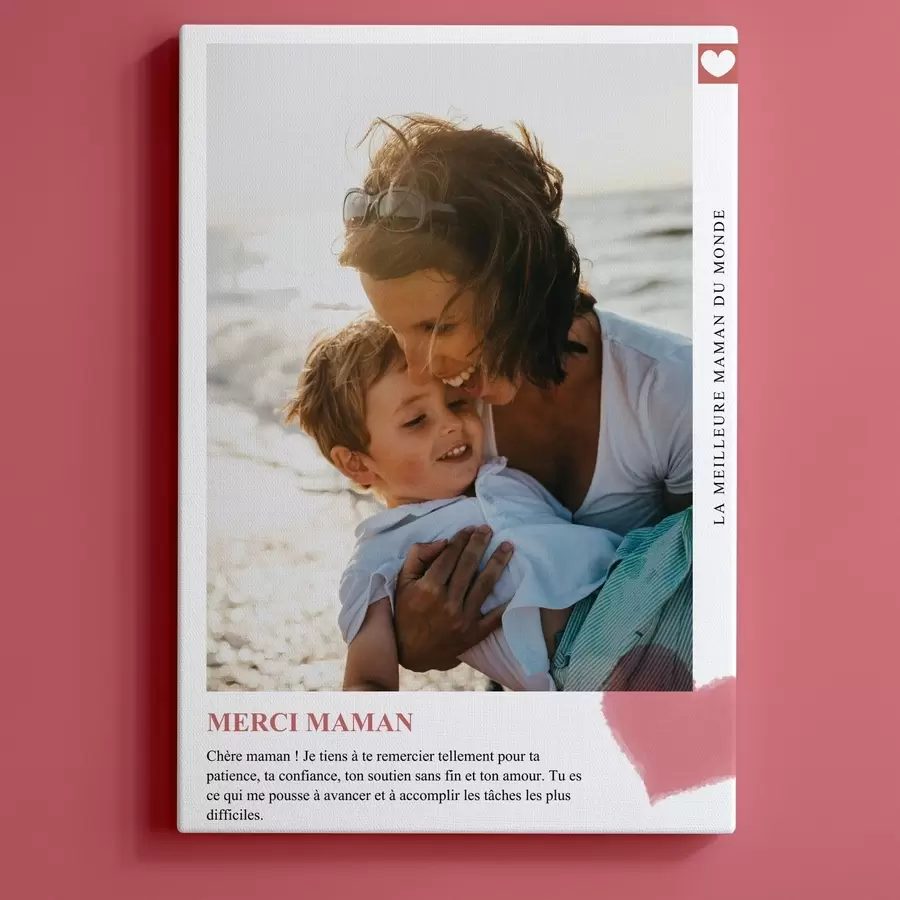 Tableau Collage photo sur toile comme cadeau pour maman s47539