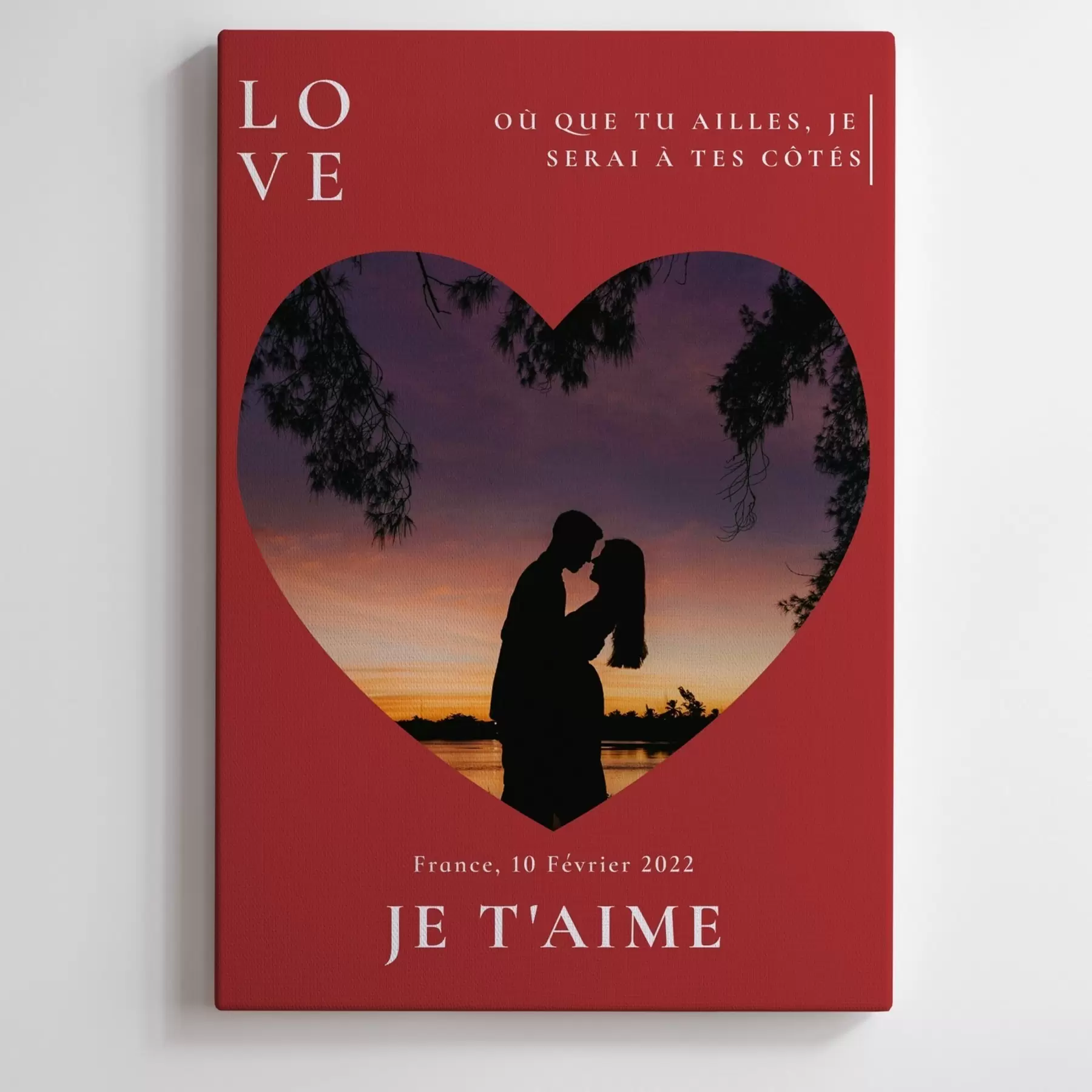 Tableau Collage photo sur toile pour un anniversaire à partir de votre photo s47566