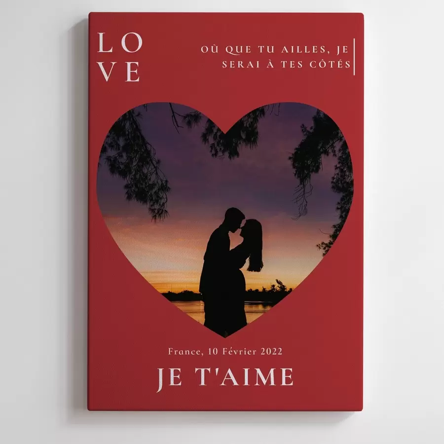 Tableau Collage photo sur toile pour un anniversaire à partir de votre photo s47566