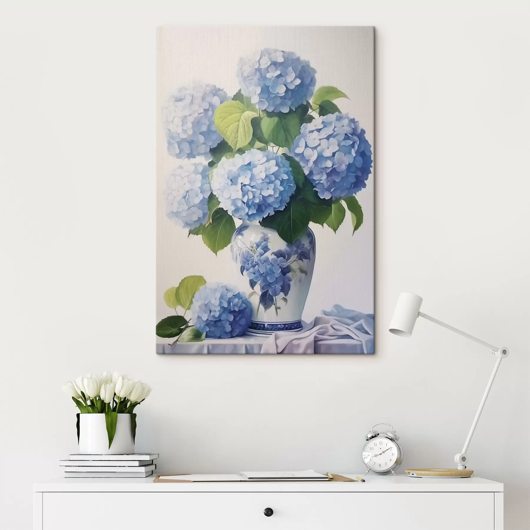 Tableau Hortensias dans un vase s47360