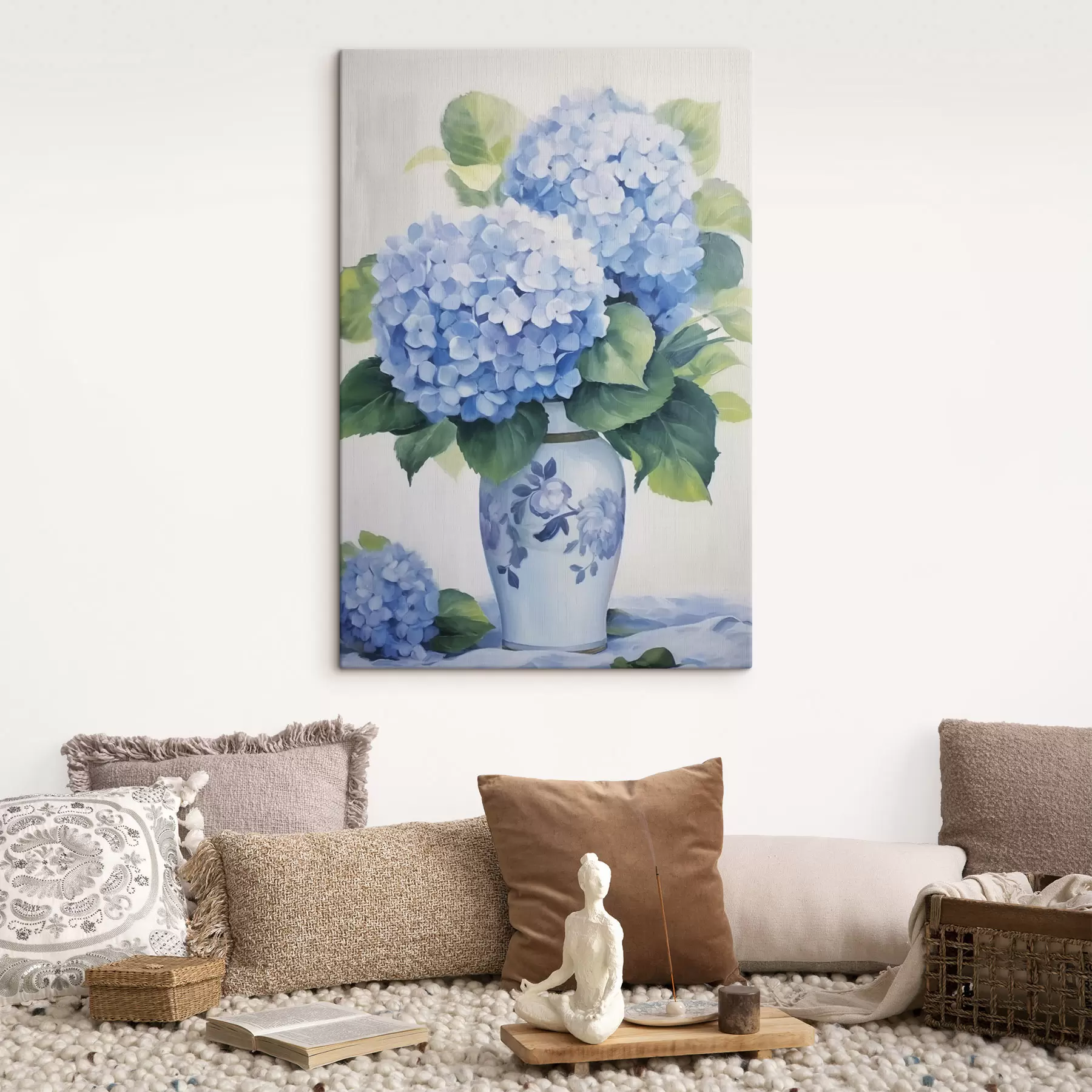 Tableau Hortensias dans un vase s47361