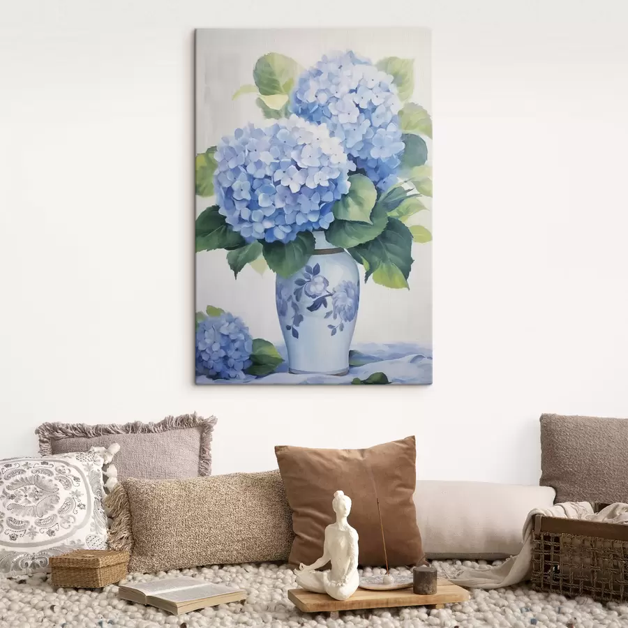 Tableau Hortensias dans un vase s47361