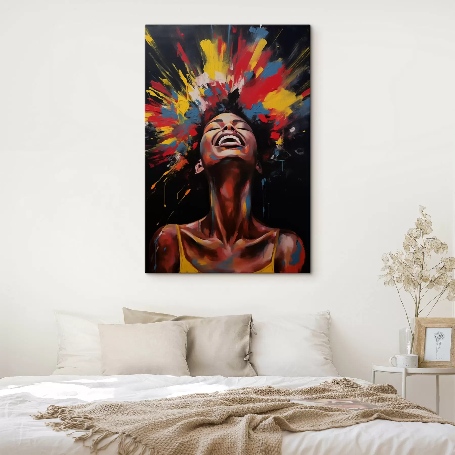 Tableau Explosion colorée de peinture s47368