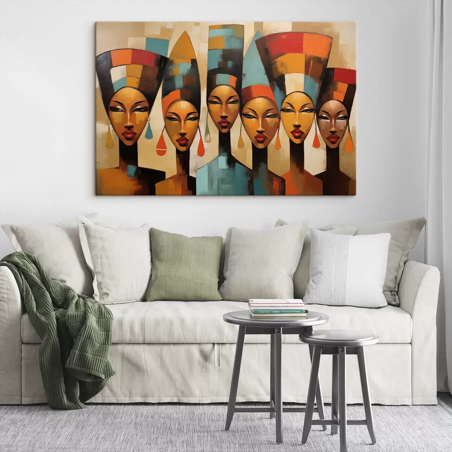 Tableau Portrait de femmes à l'africaine s47387