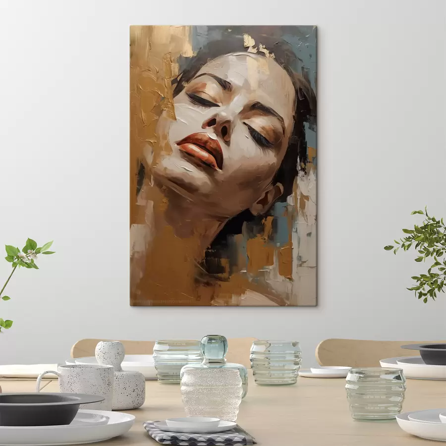 Tableau Portrait abstrait d'une jeune fille s47392