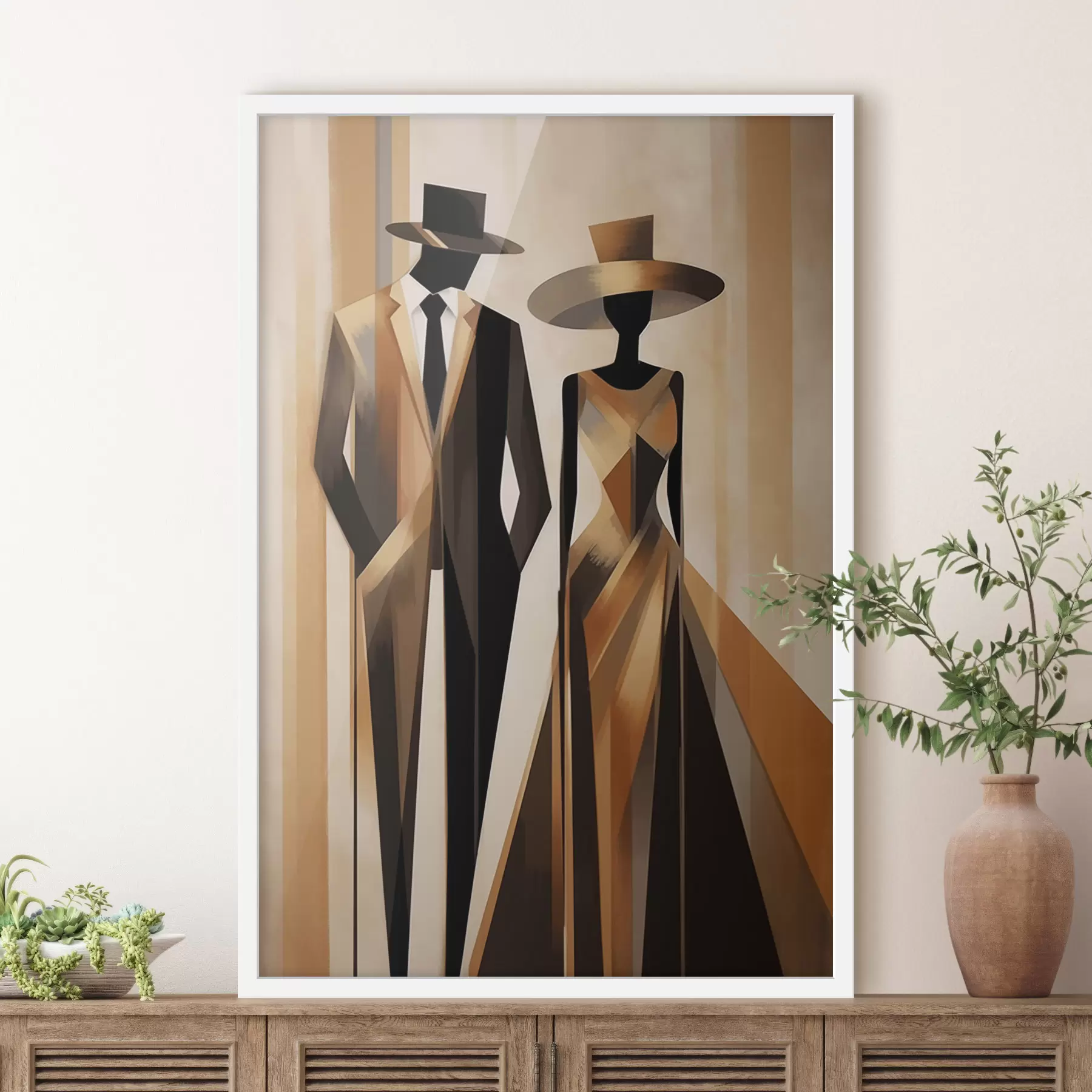 Tableau Couple abstrait f47356