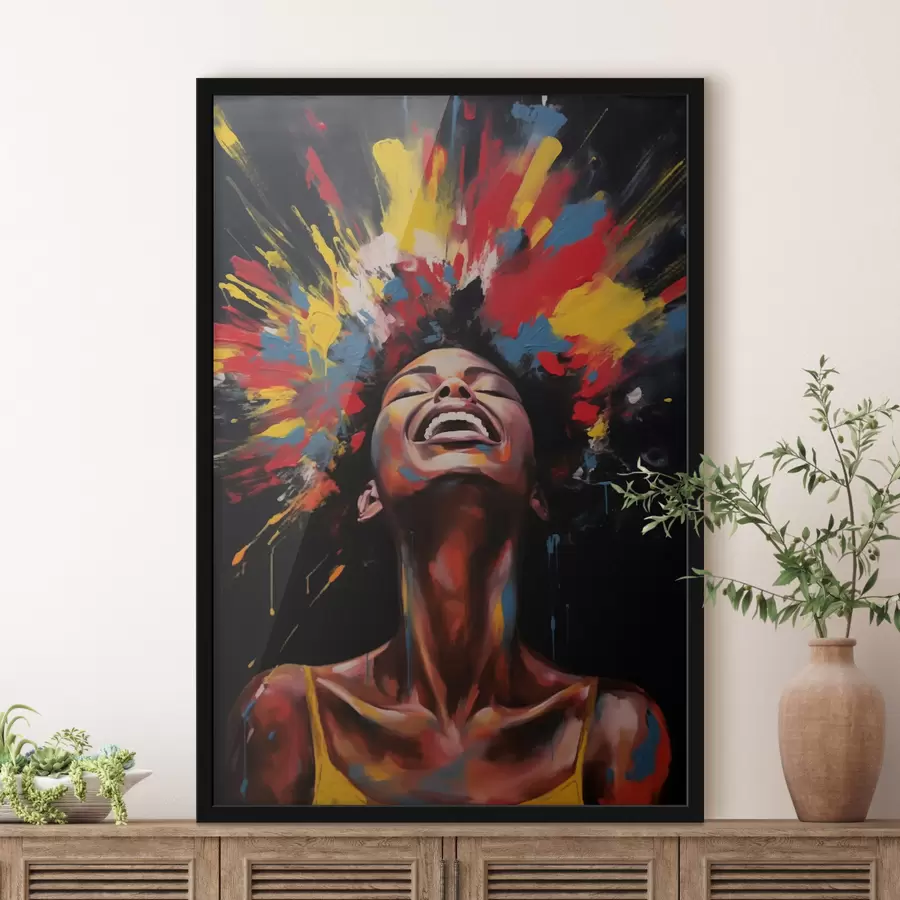 Papier peint Explosion colorée de peinture f47368