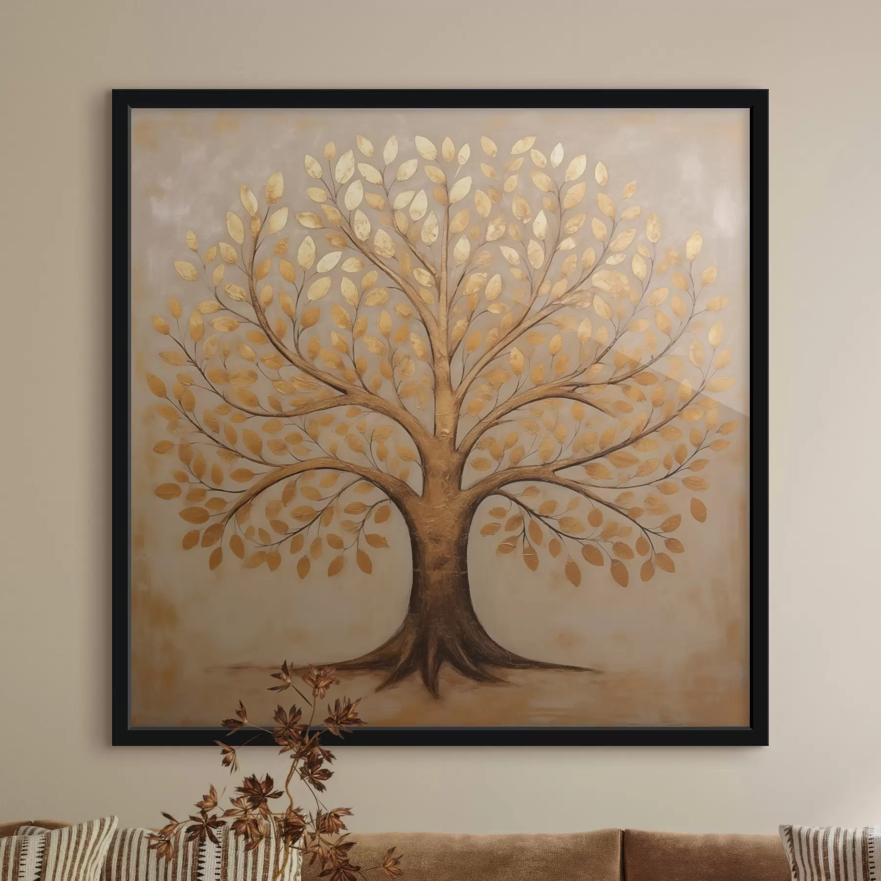 Papier peint Léopard dans une écharpe f47371