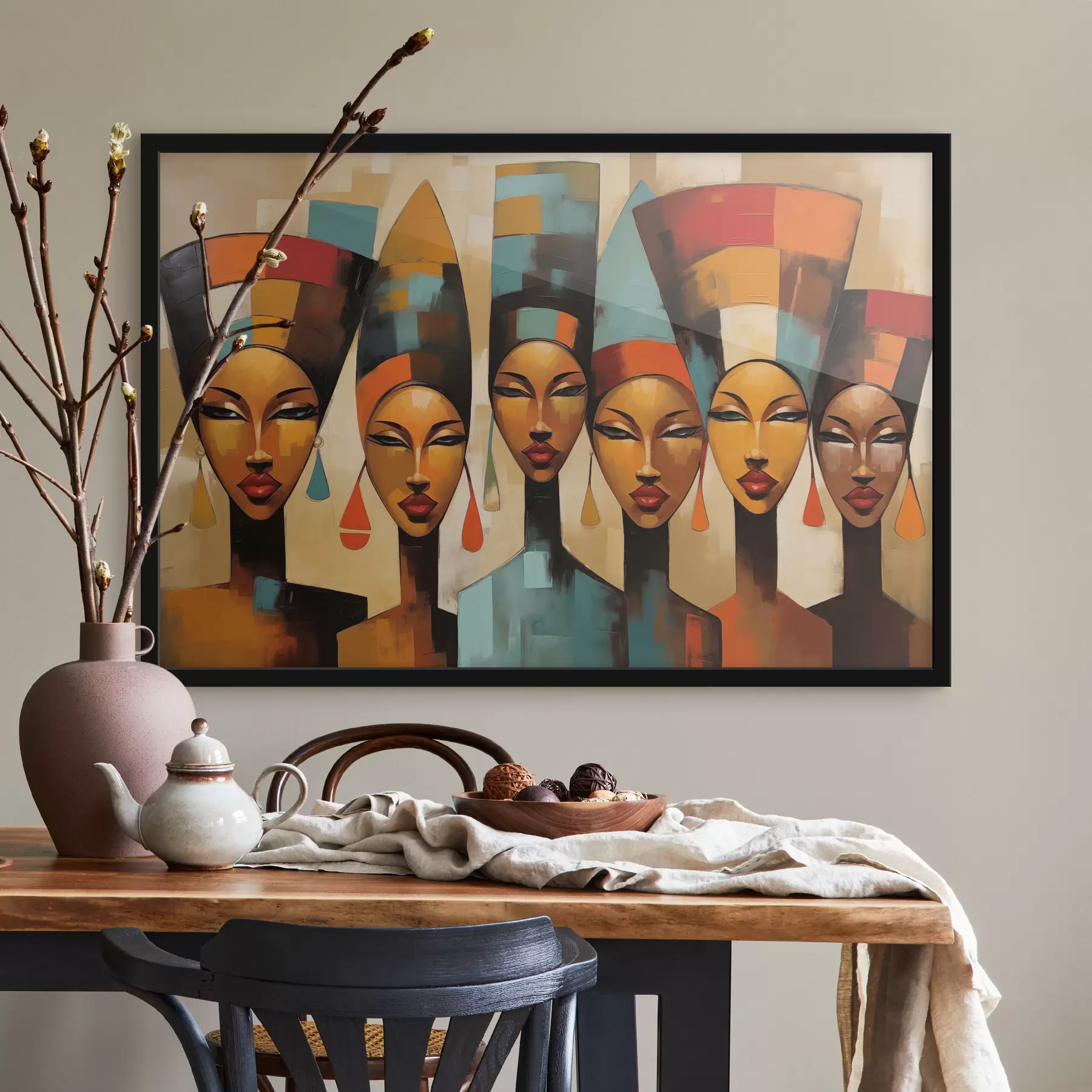 Papier peint Portrait de femmes à l'africaine f47387