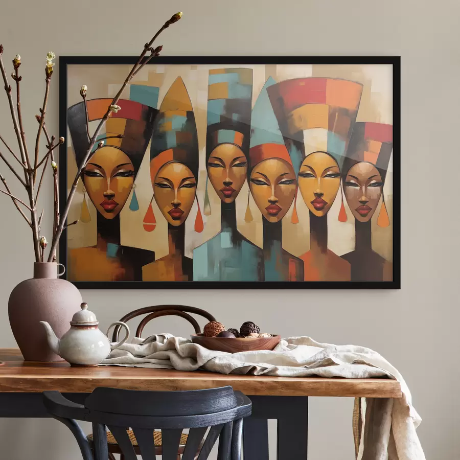 Papier peint Portrait de femmes à l'africaine f47387