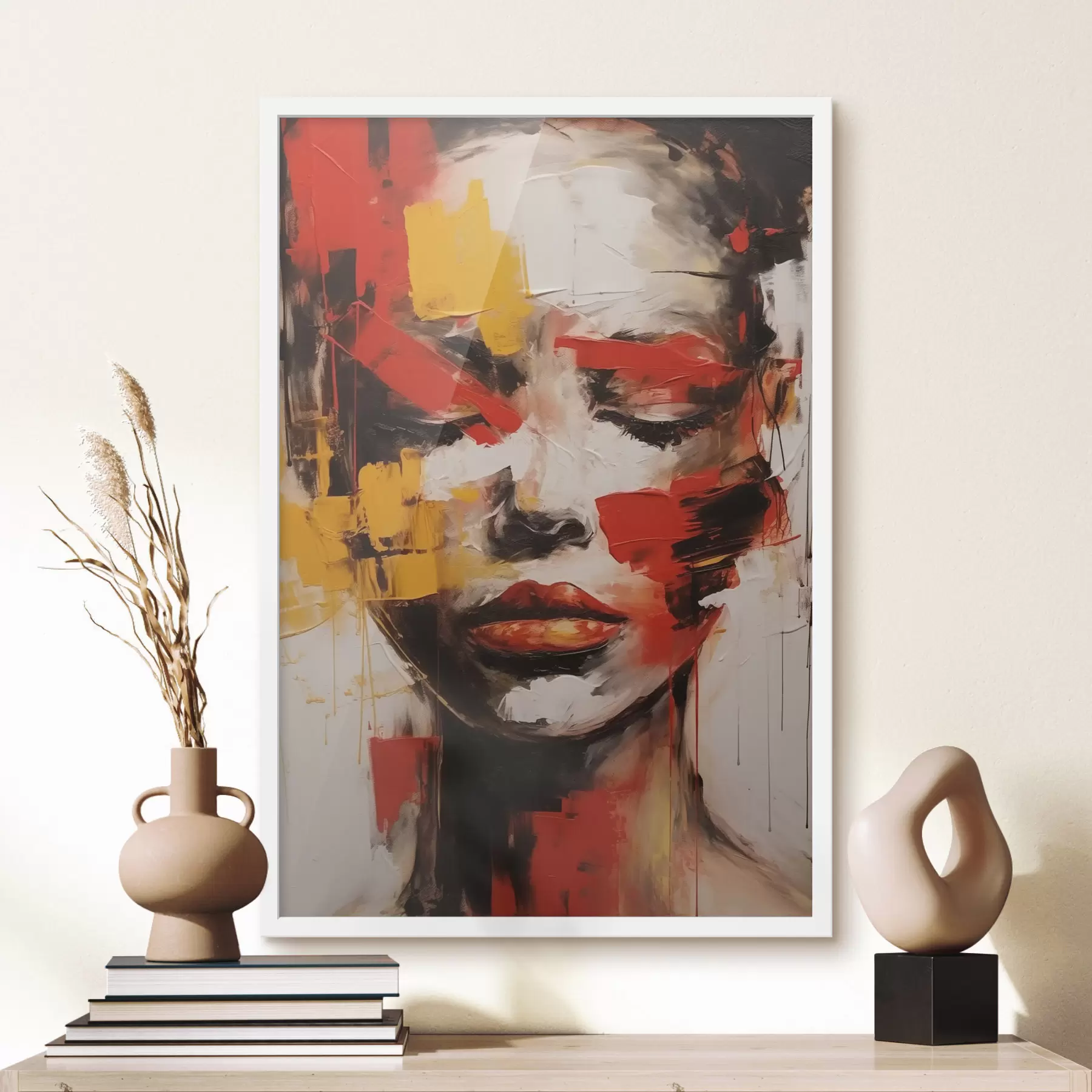 Papier peint Portrait abstrait d'une jeune fille f47391