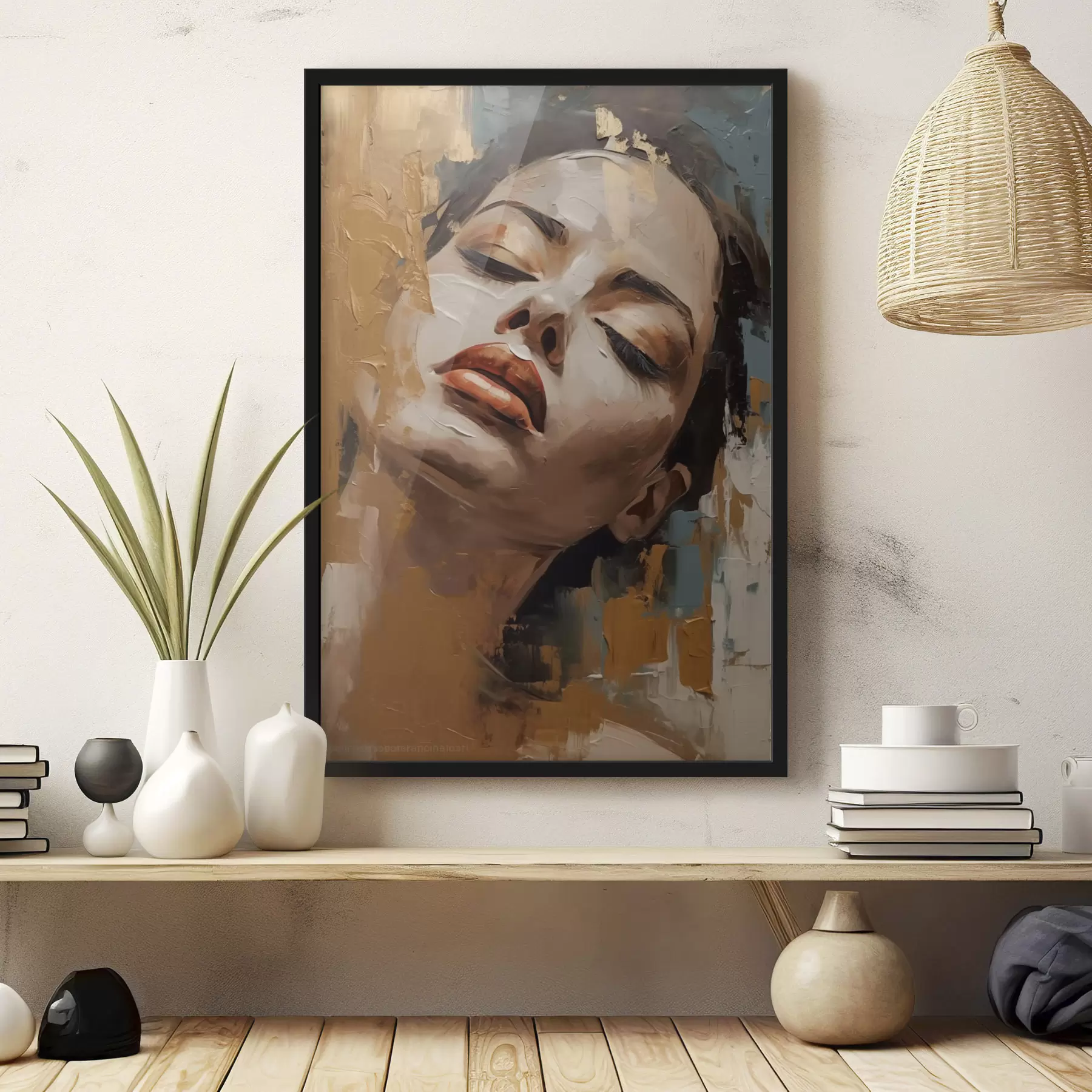 Papier peint Portrait abstrait d'une jeune fille f47392