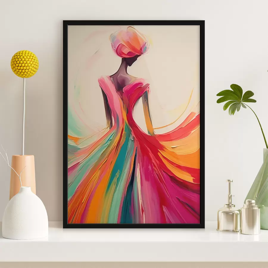 Papier peint Fille abstraite f47400