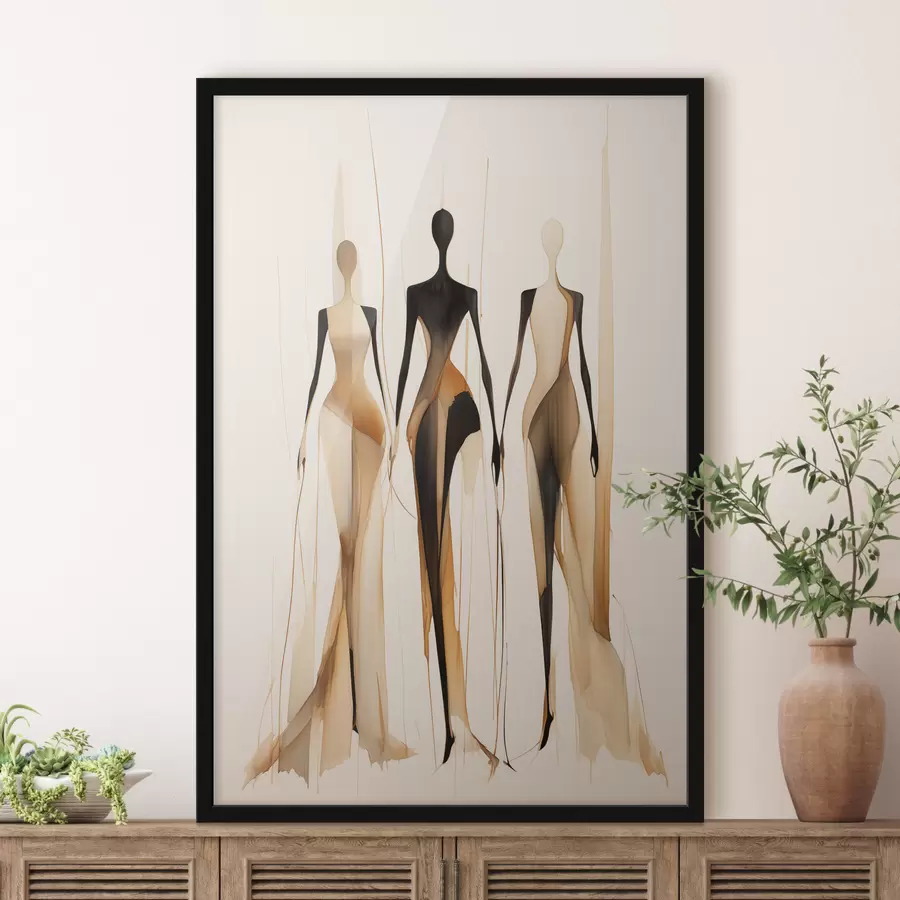 Papier peint Trois silhouettes f47401